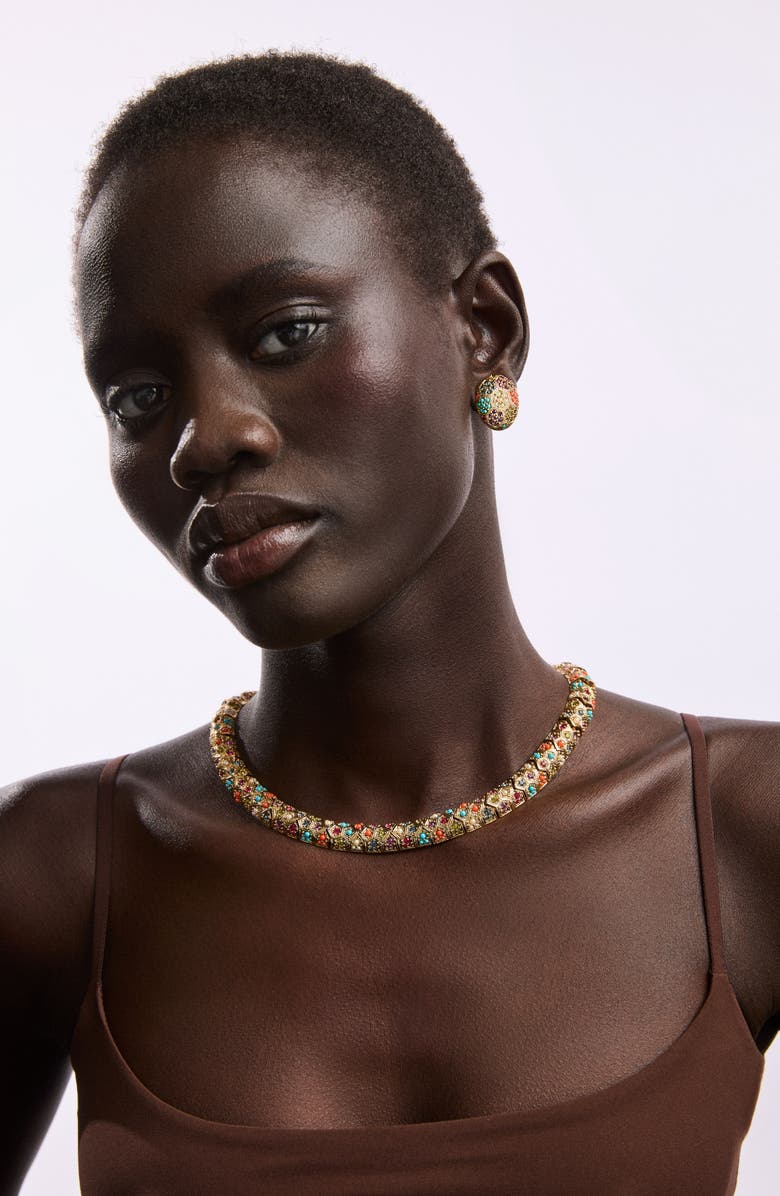 Susan Caplan 1980s Vintage D Orlan Colourful Swarovski Crystal Collar, Alternate, color,