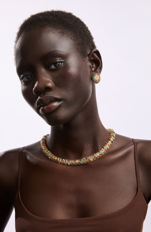 Susan Caplan 1980s Vintage D Orlan Colourful Swarovski Crystal Collar