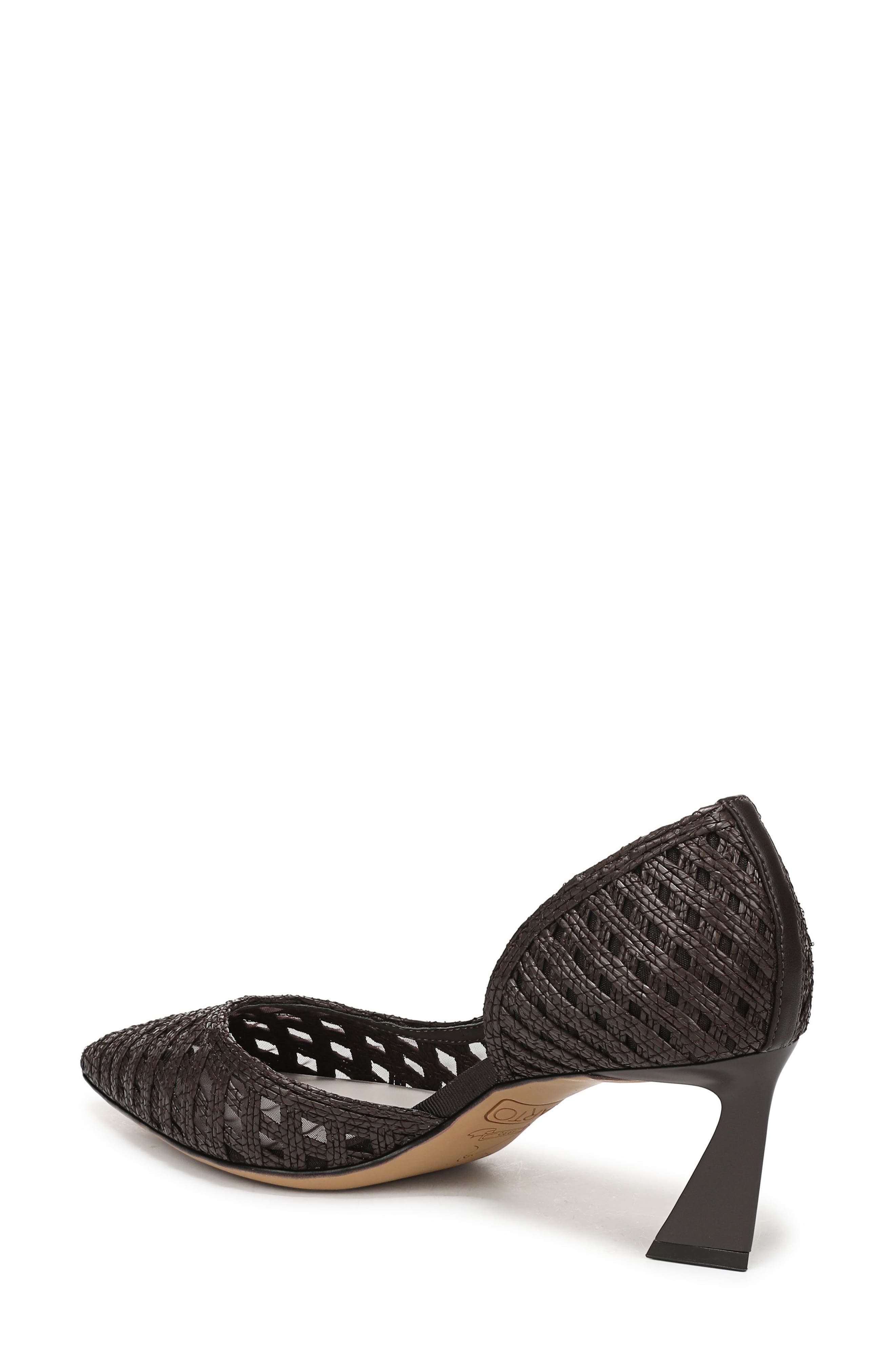 SARTO by Franco Sarto Tawny Pointed Toe Half d'Orsay Pump, Alternate, color, Espresso
