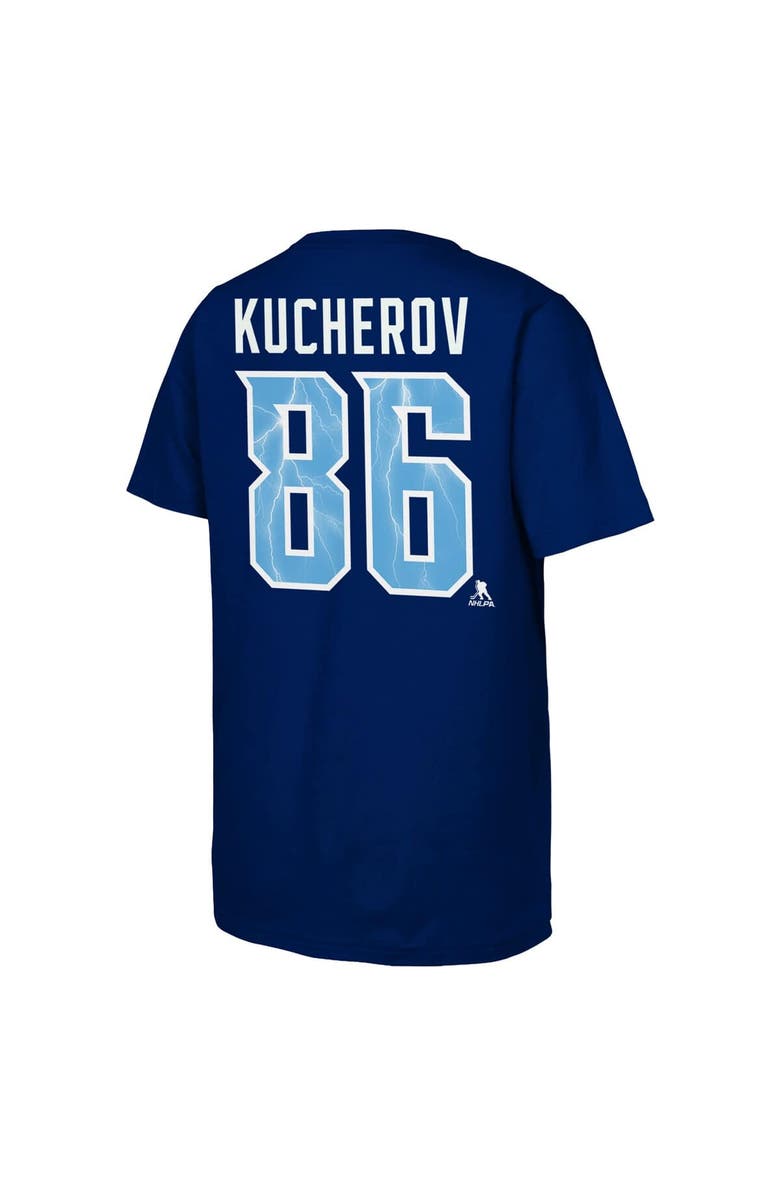 FANATICS Youth Fanatics Nikita Kucherov Blue Tampa Bay Lightning Alternate Captain 2026 Stadium Series T-Shirt, Alternate, color, Blue
