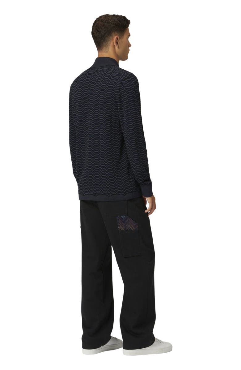 Missoni Wool And Viscose Knit Shirt With Waves, Alternate, color, 