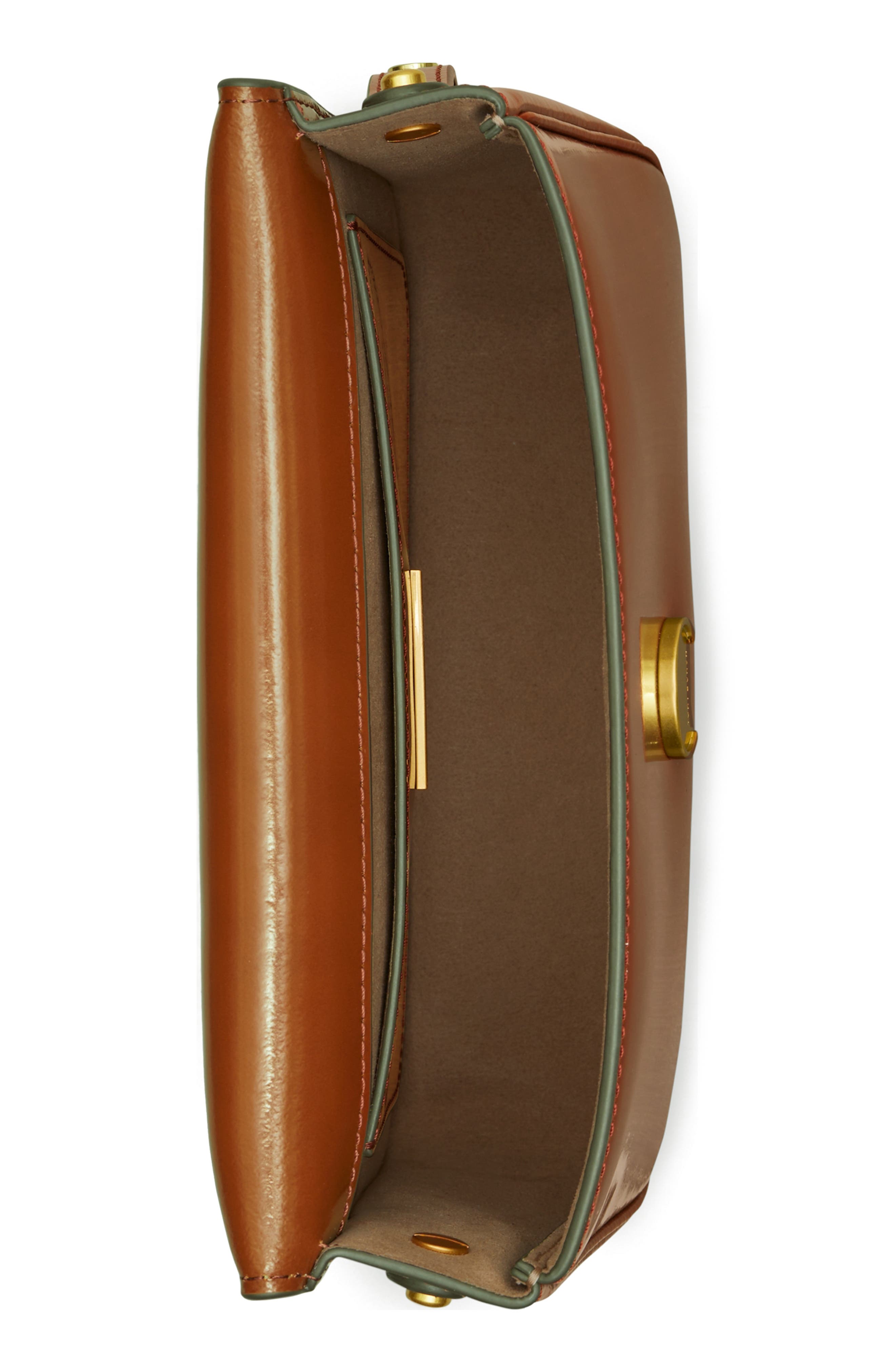 Tory Burch Robinson Spazzolato Leather Shoulder Bag, Alternate, color, Dark Sienna