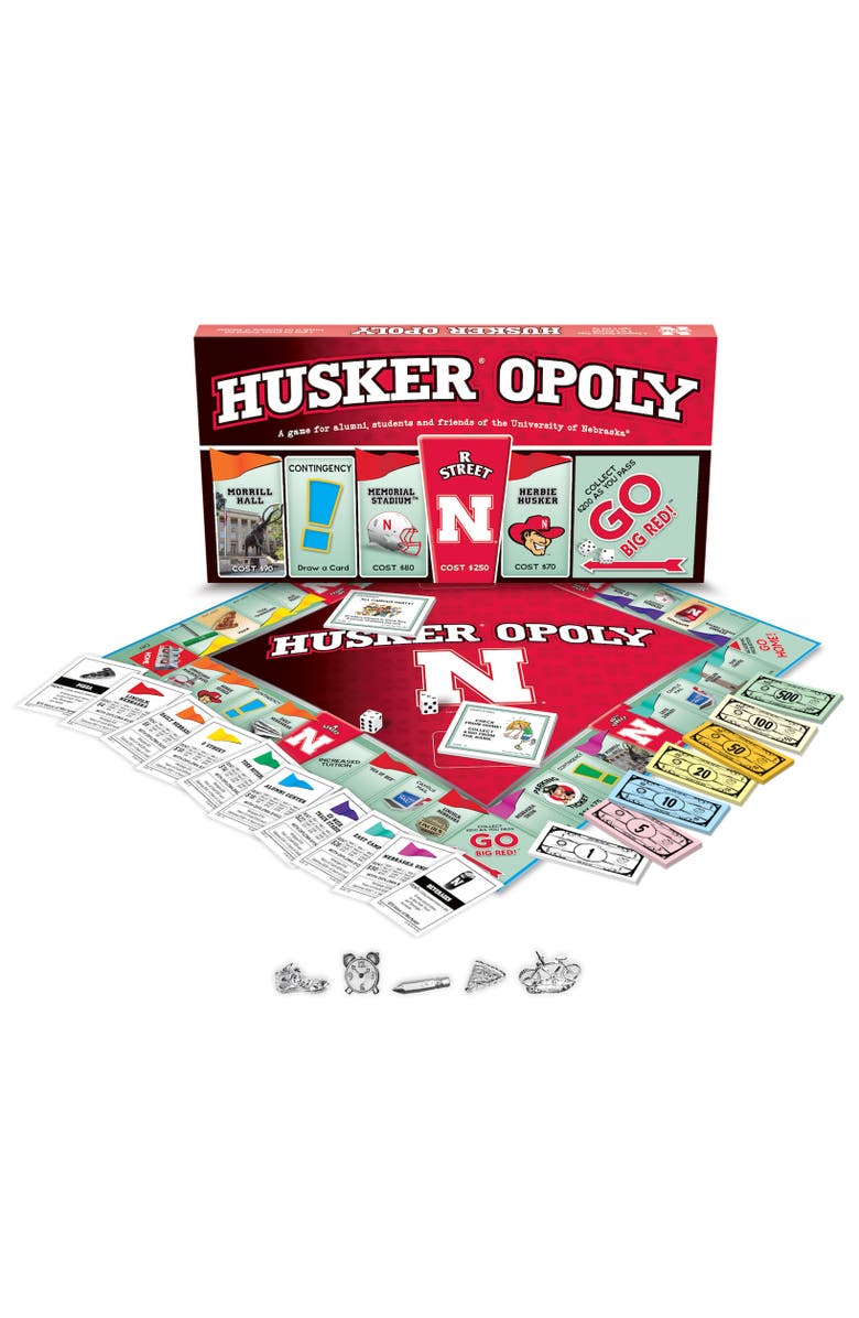 Late for the Sky University Of Nebraska Huskeropoly Monopoly Board Game, Main, color, Multicolored