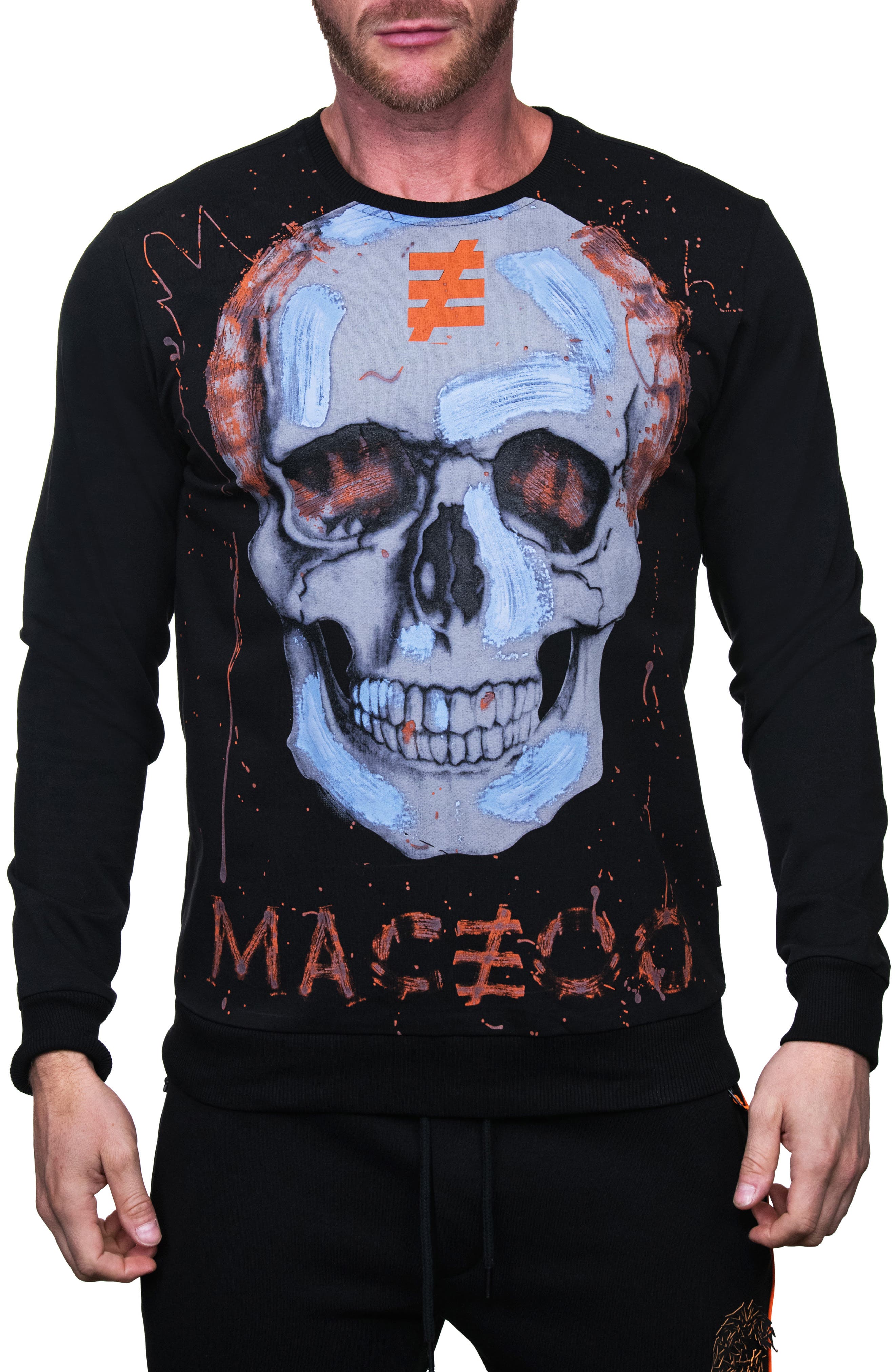 Maceoo Skull Graphic T-Shirt