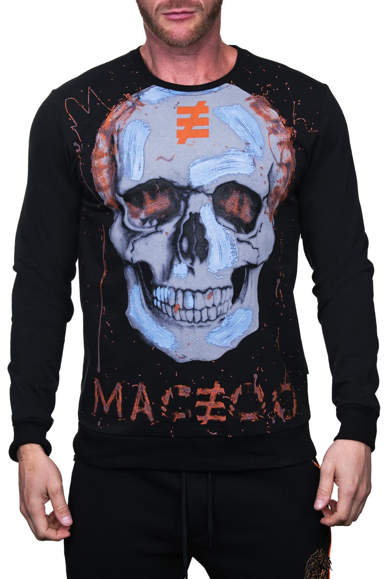Skull Graphic T-Shirt, Main, color, BLACK