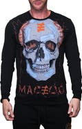 Maceoo Skull Graphic T-Shirt