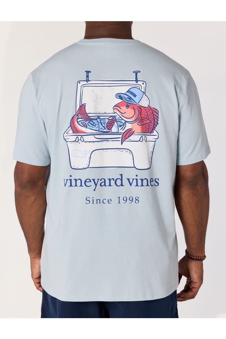 Big & Tall Redfish Cooler Pocket T-Shirt, Main, color, DEL MAR BLUE