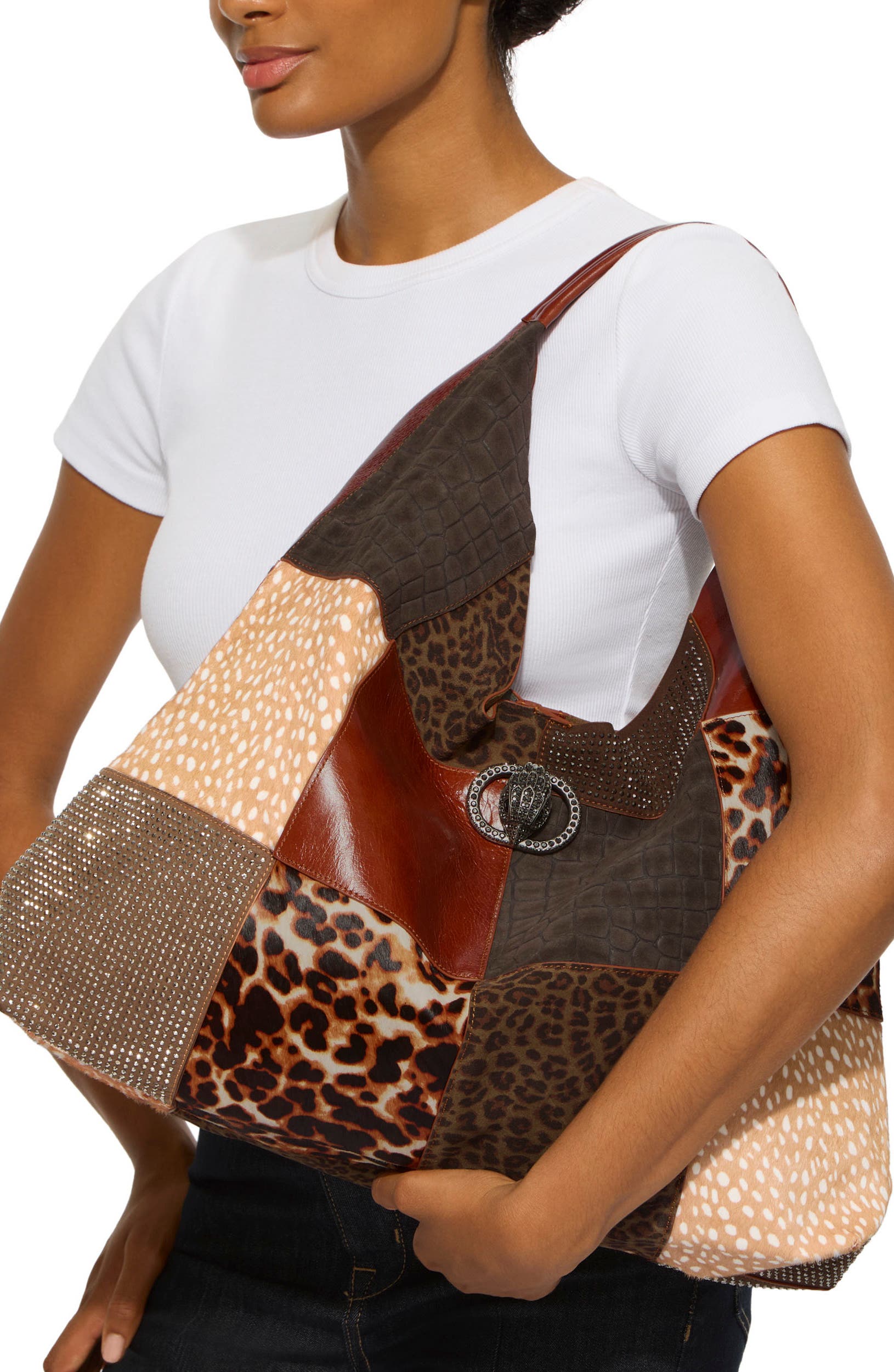 Large Chelsea Hobo Bag, Alternate, color, BROWN/ OTH
