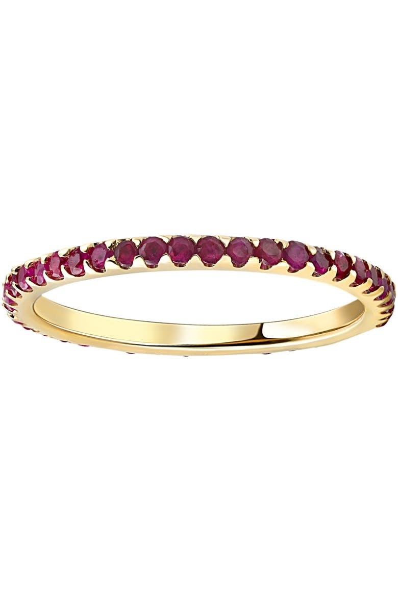 3/4Ct Ruby Eternity Ring Anniversary Band 10k Gold, Main, color, 10K Yellow Gold