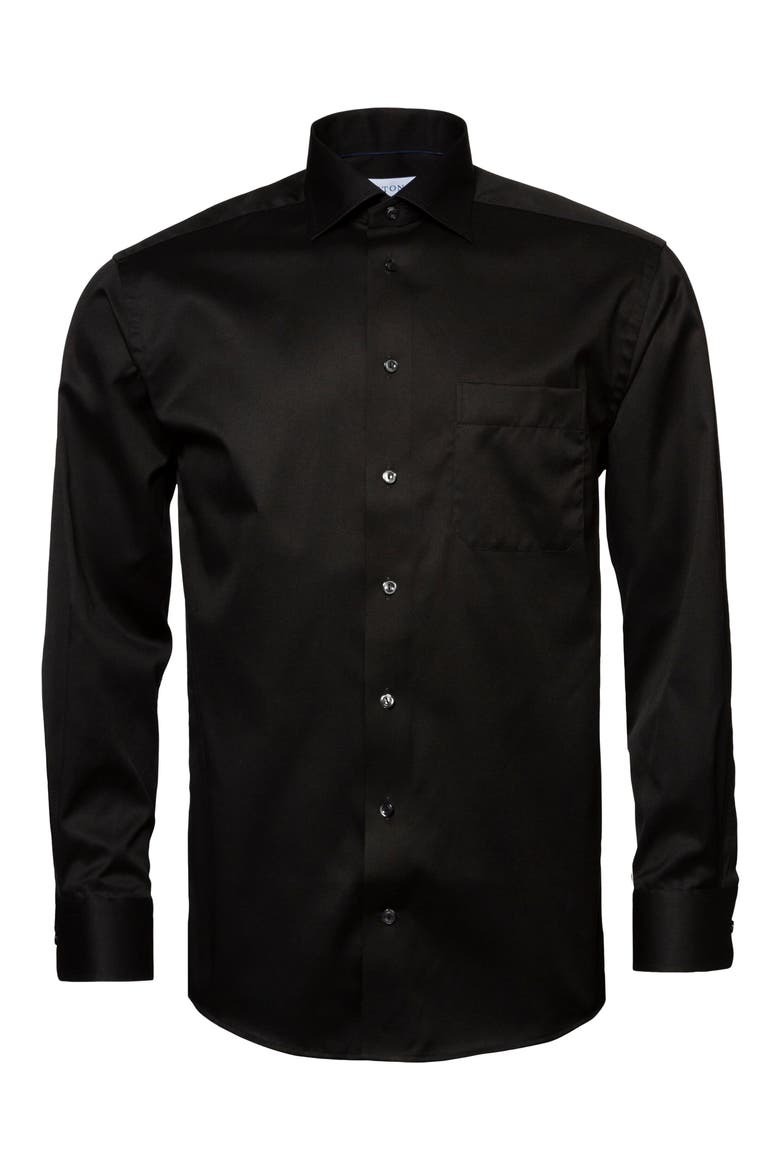 Classic Fit Solid Dress Shirt, Alternate, color, BLACK