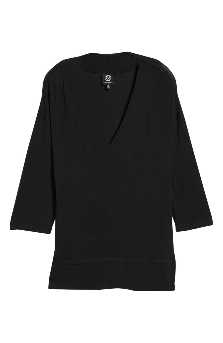 Bobeau Wide Seamed Tunic Tee, Alternate, color,