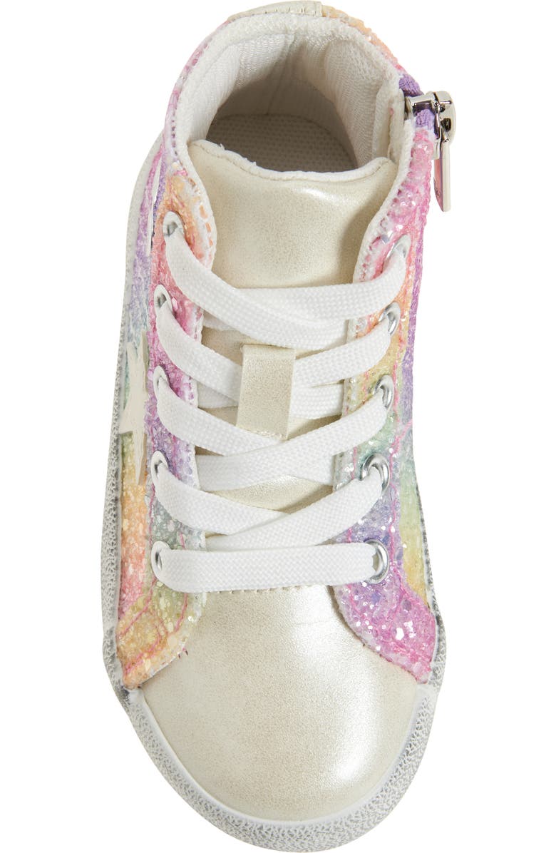 Nina Kids' Geovana Rainbow Glitter Sneaker, Alternate, color, Multi Glitter