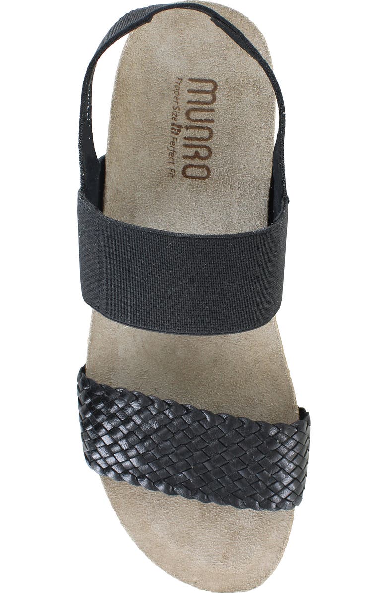 Munro Pisces Sandal, Alternate, color, Black Woven Leather