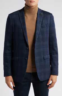 John Varvatos Shadow Check Cotton Blend Sport Coat