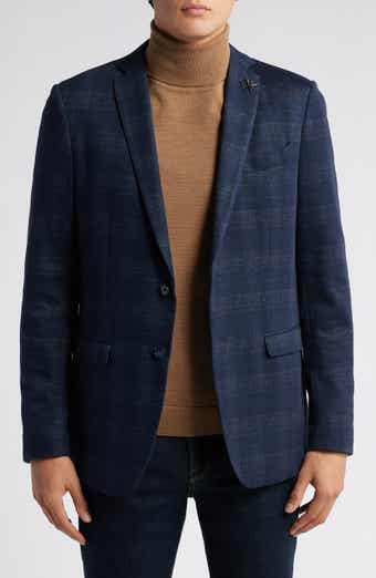 John Varvatos Shadow Check Cotton Blend Sport Coat