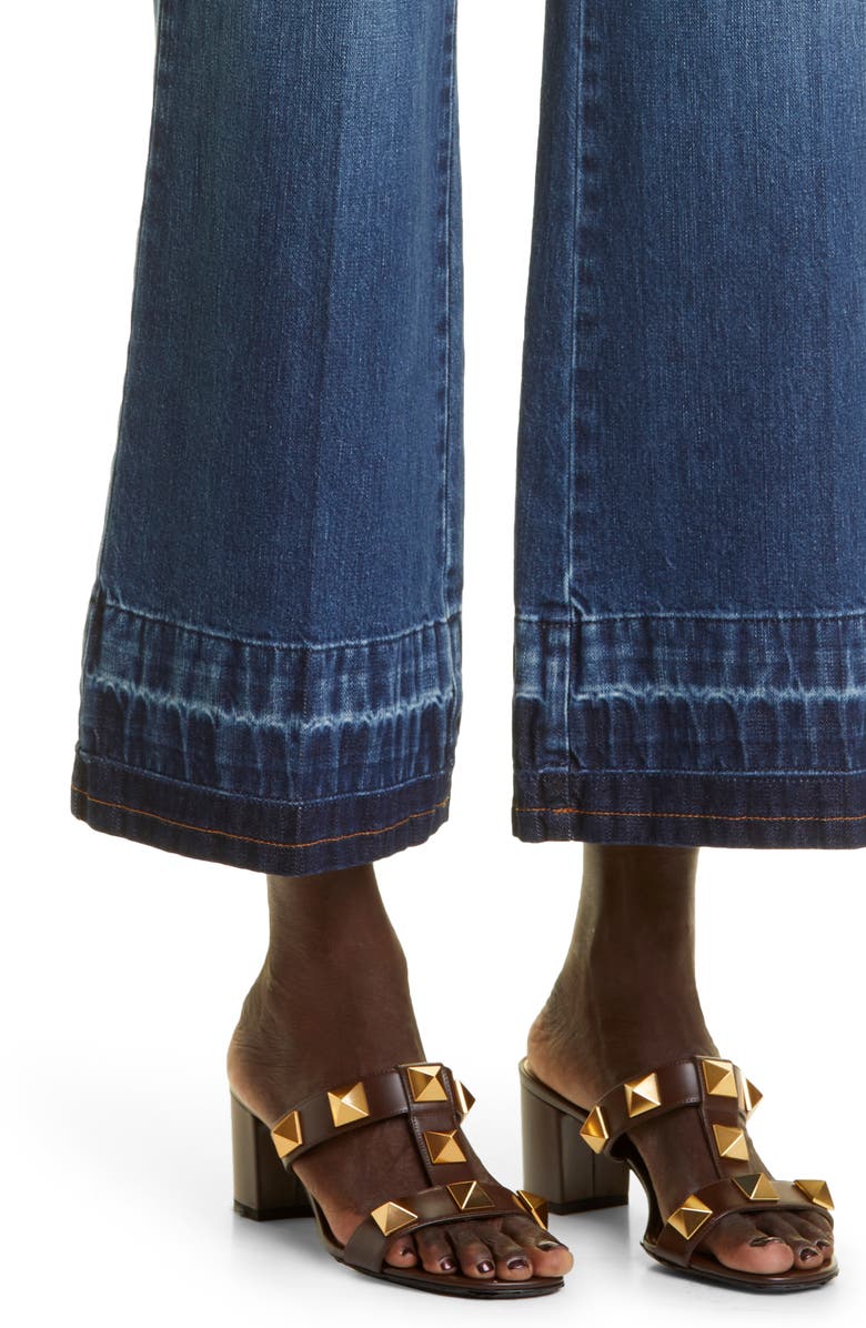 Valentino Garavani High Waist Wide Leg Nonstretch Jeans, Alternate, color,