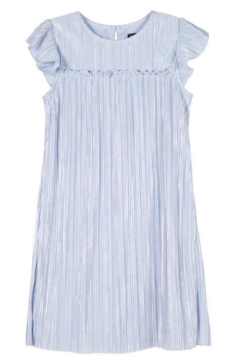 Kids' Foil Print Plissé Dress (Big Kid)