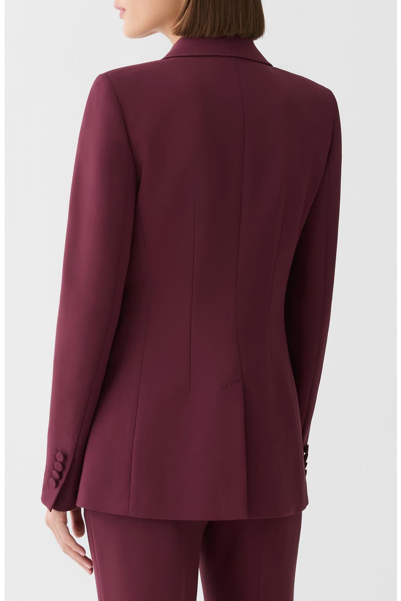 Finesse Crepe Blazer, Alternate, color, AUBERGINE
