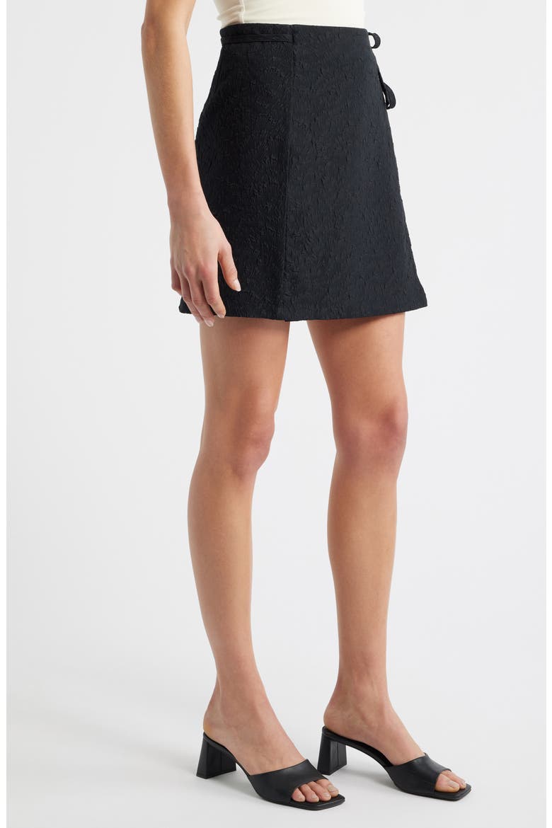Tie Wrap Miniskirt, Alternate, color, METEORITE