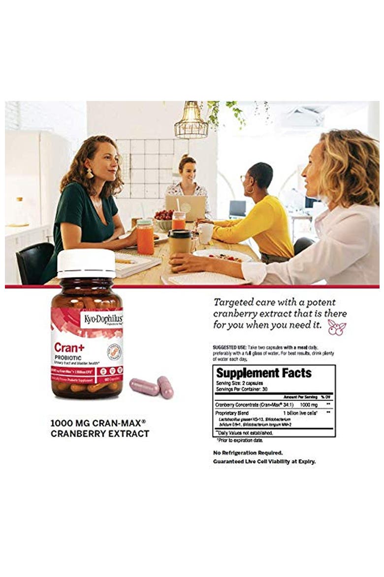 Cran+ Probiotic, Urinary Tract and bladder health, 60 capsules, Alternate, color, None