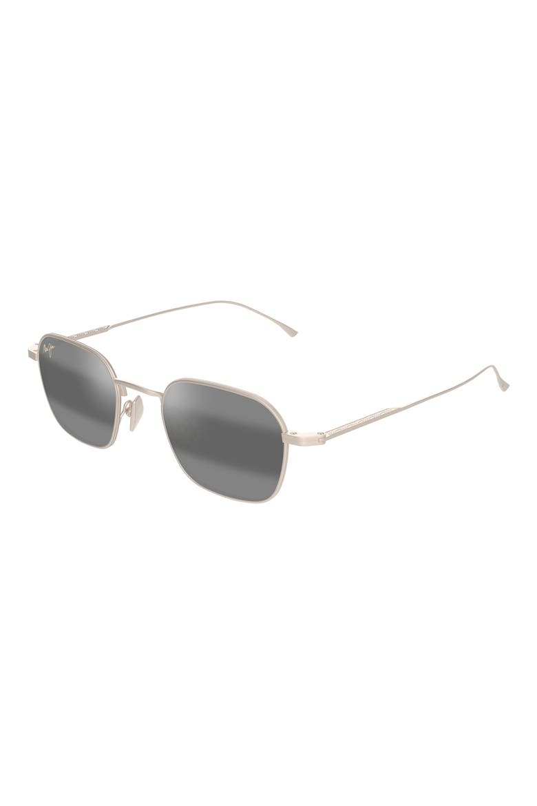 Mekala 48mm Polarized Square Sunglasses, Alternate, color, MATTE LIGHT GOLD/ NEUTRAL GREY