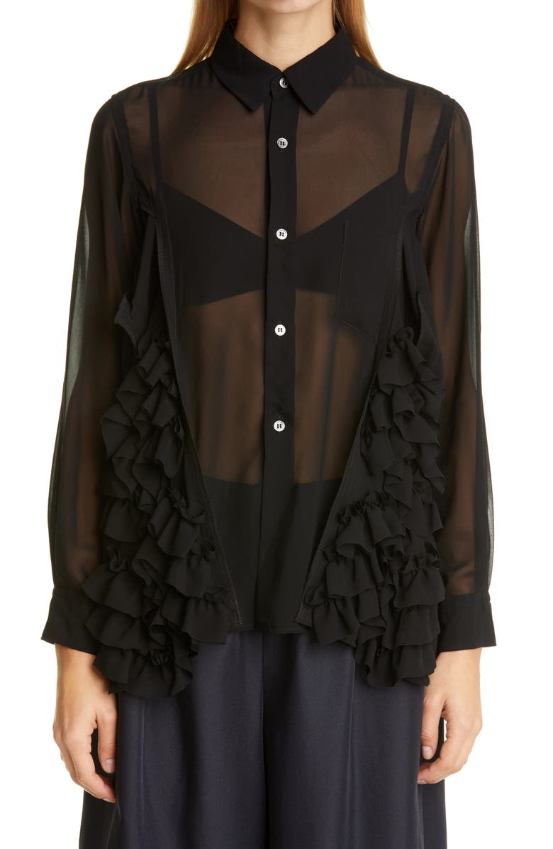 Comme des Garçons Georgette Shirt, Main, color, 