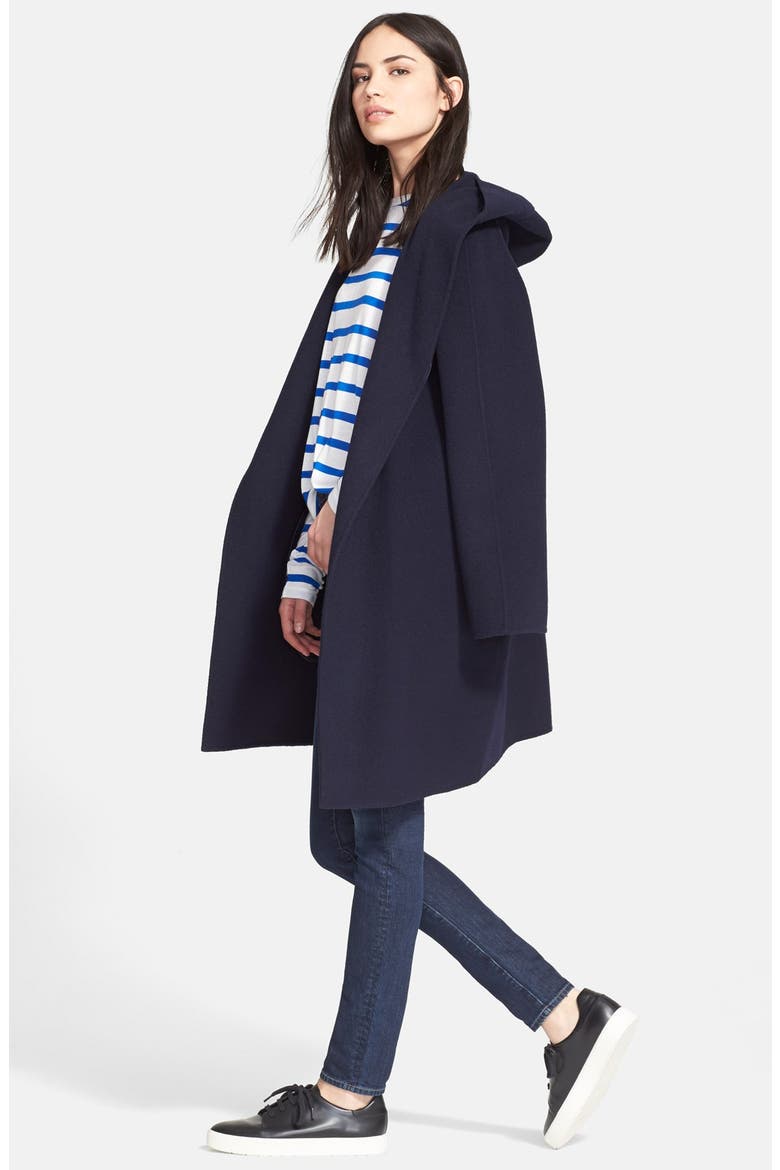 Hooded Coat, Alternate, color, COASTAL