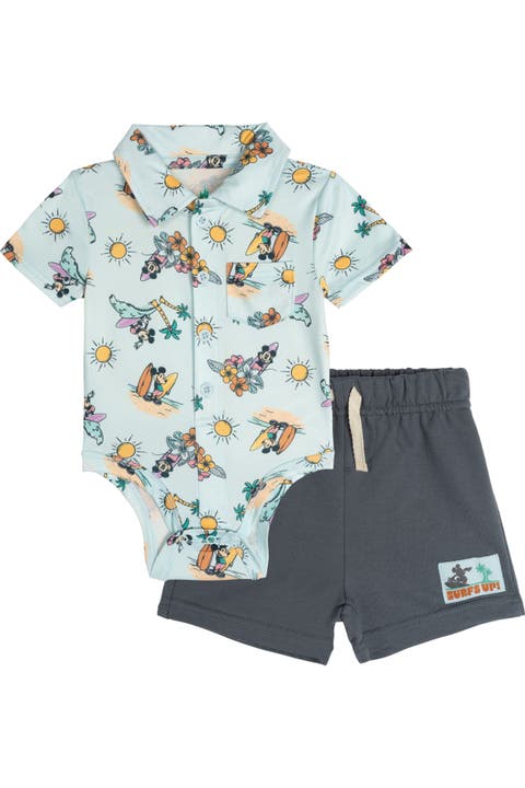 Mickey Mouse 2-Piece Bodysuit and Shorts Set