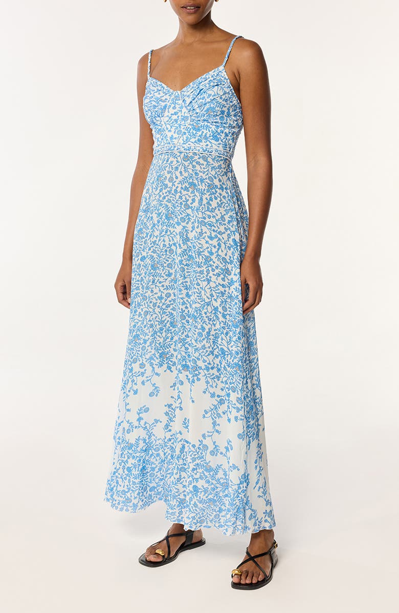 Poupette St Barth Cara Cover-Up Maxi Dress, Main, color, Blue Lazuli