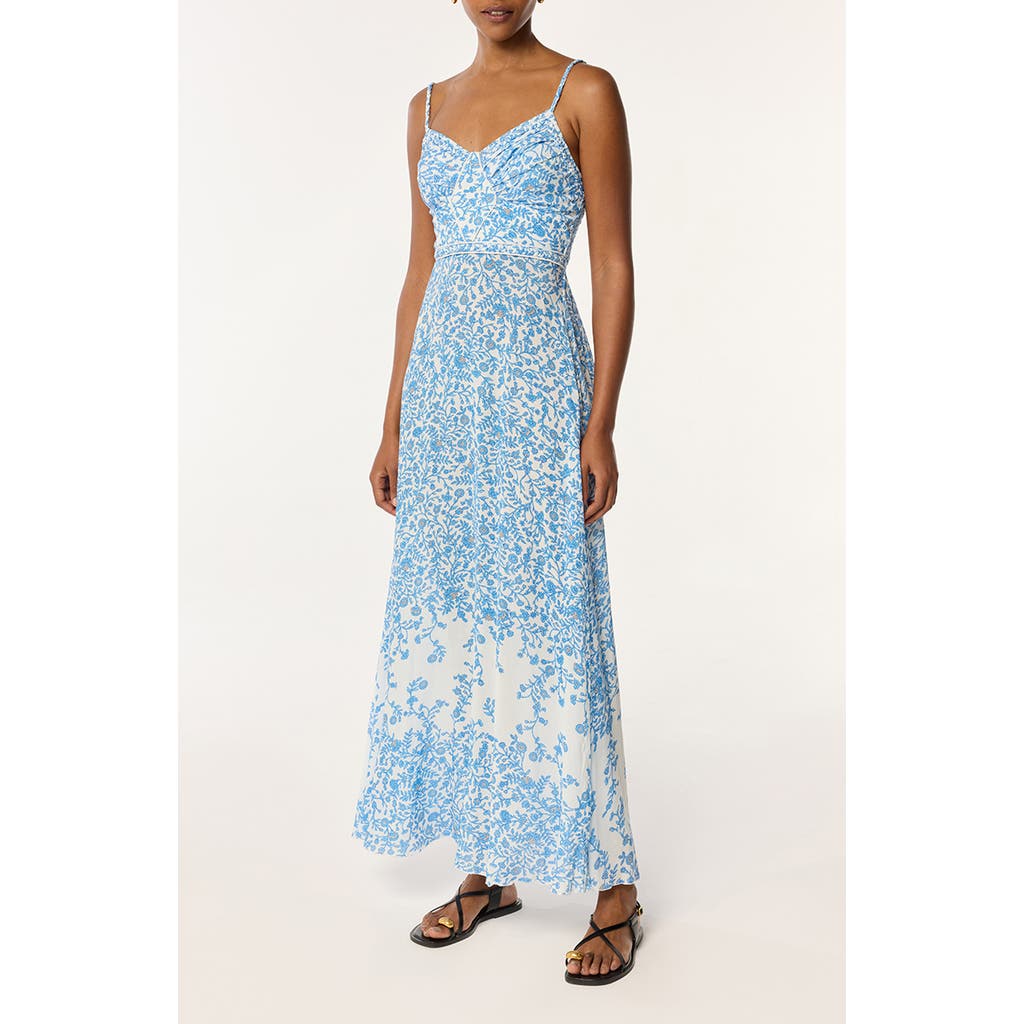 Poupette St Barth Long Dress Cara V Dress Blue Lazuli In Blue