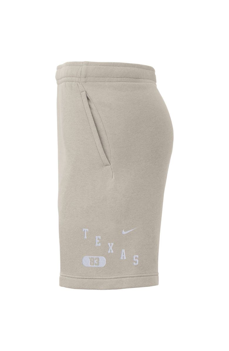 Nike Men's Nike Cream Texas Longhorns Fleece Shorts, Alternate, color,