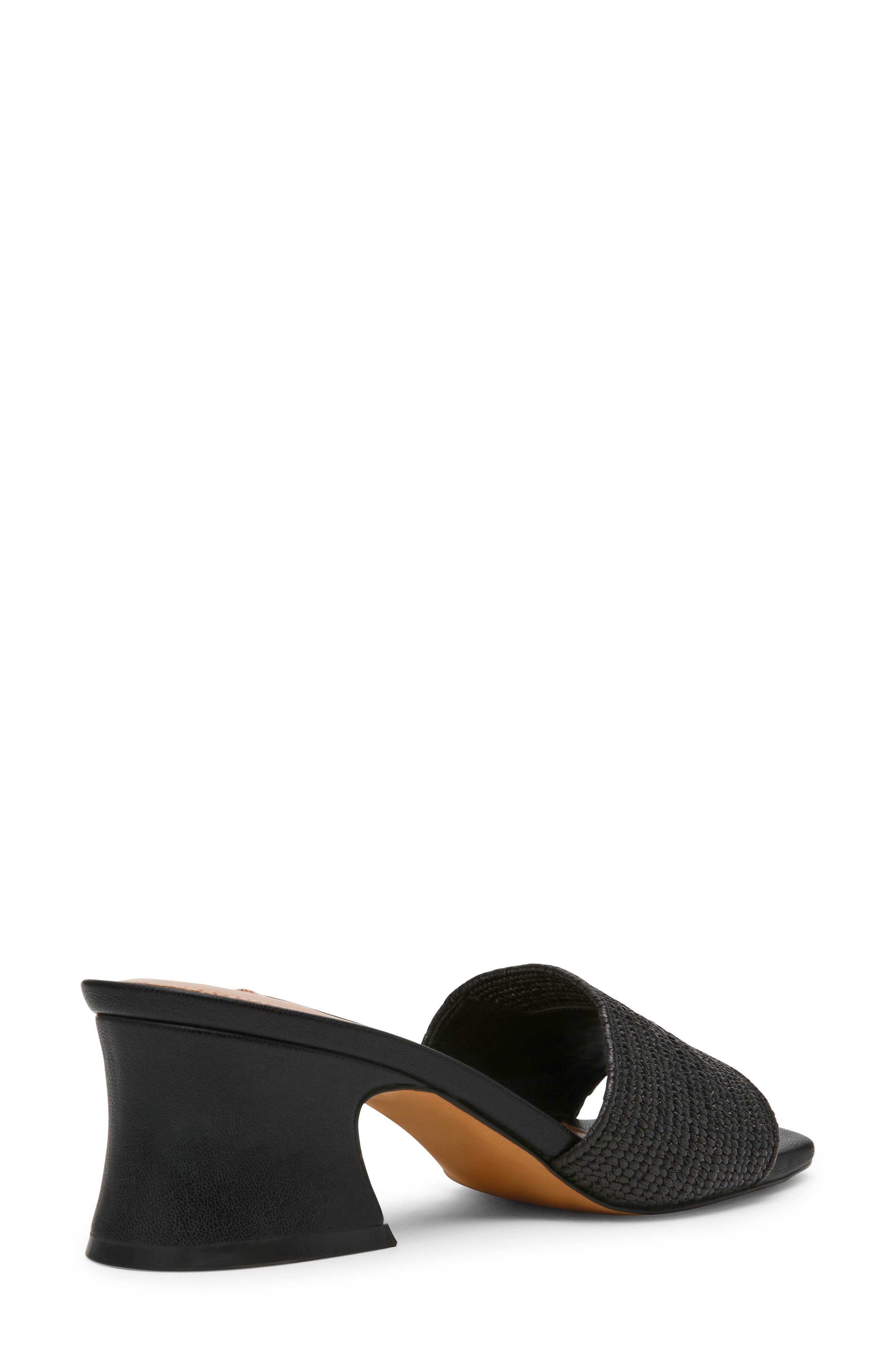 Steve Madden Frolic Slide Sandal, Alternate, color, Black Raffia