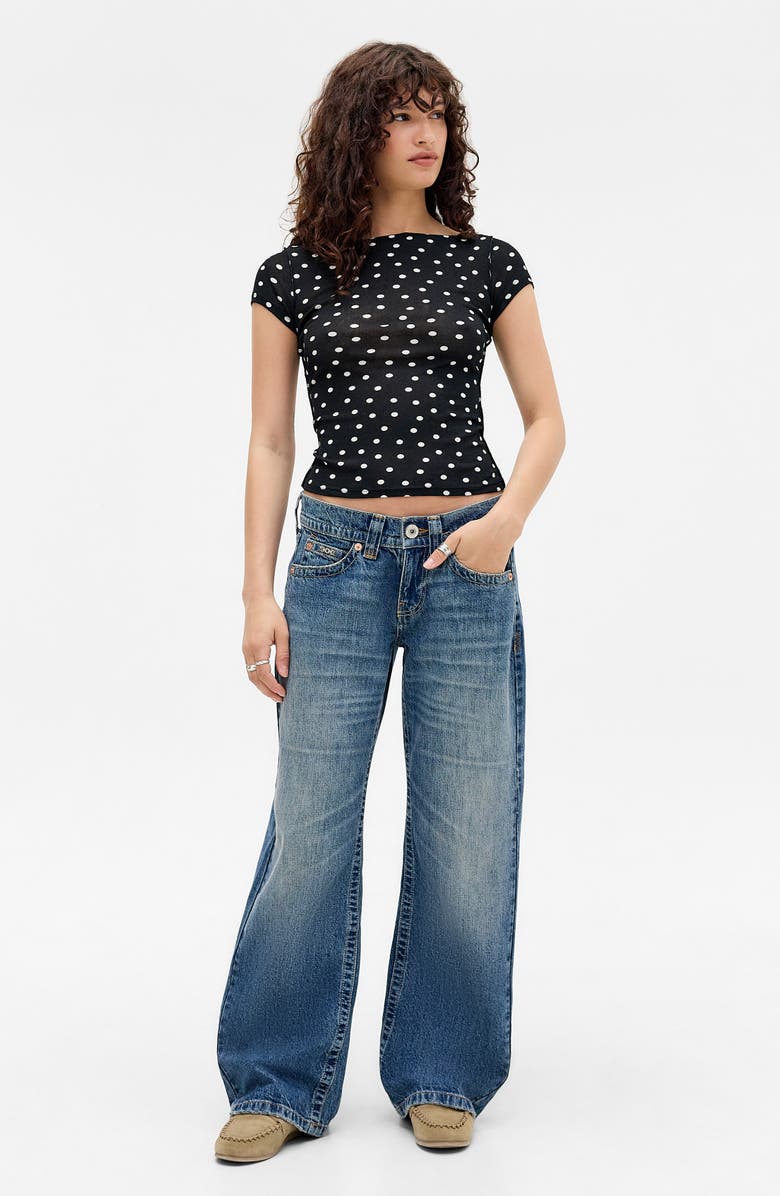 BDG Urban Outfitters Kayla Wide Leg Jeans, Alternate, color, Stormy Night