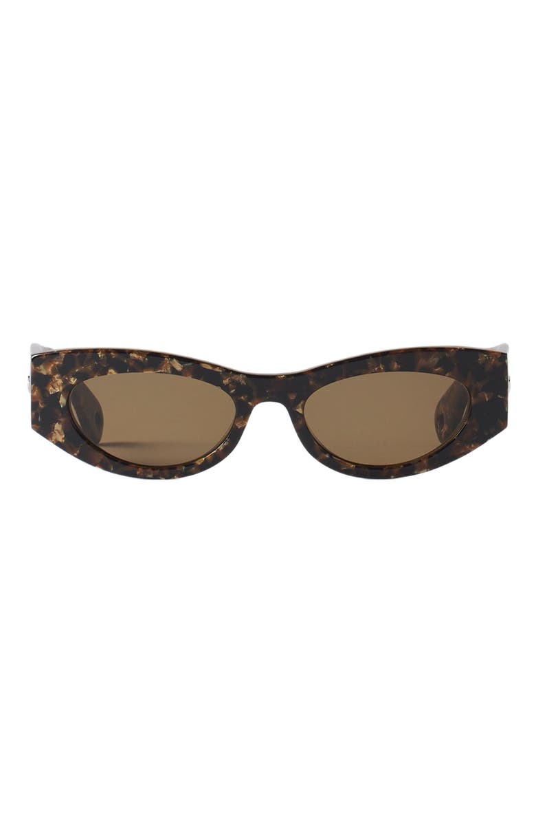 Lanvin Logo Sunglasses, Main, color, Gold/Brown