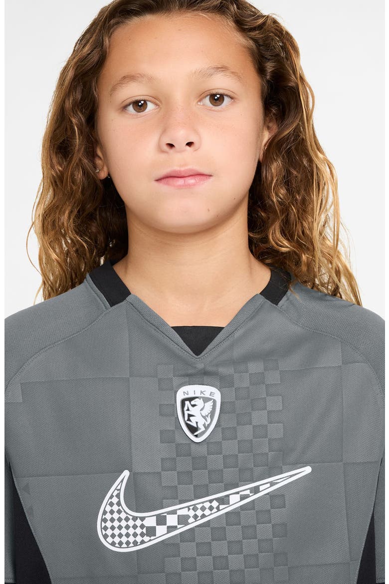 Kids' Multi Renew Performance Mesh Soccer Jersey, Alternate, color, SMOKE GREY/ BLACK/ WHITE