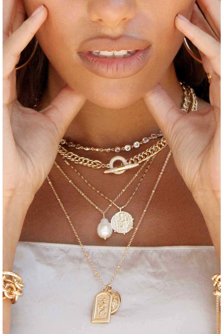 Crystal Toggle Necklace, Alternate, color, GOLD