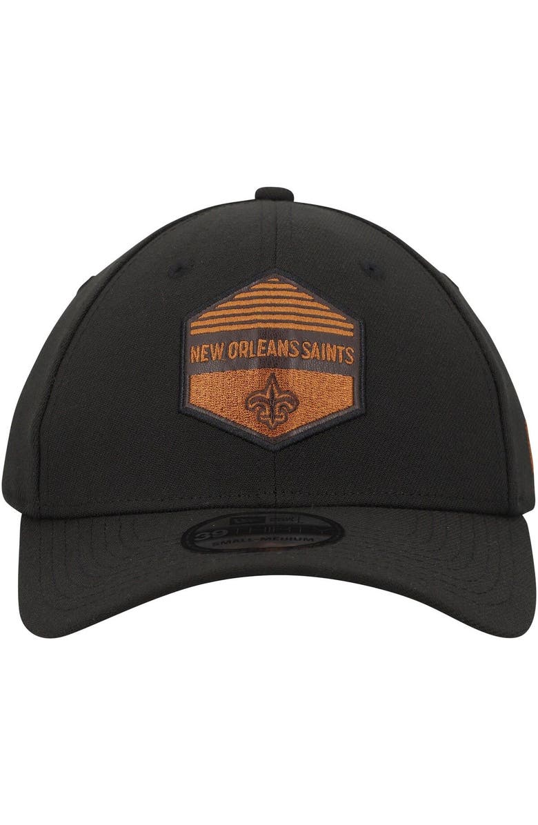 New Era Men's New Era Black New Orleans Saints Gulch 39THIRTY Flex Hat, Alternate, color, 