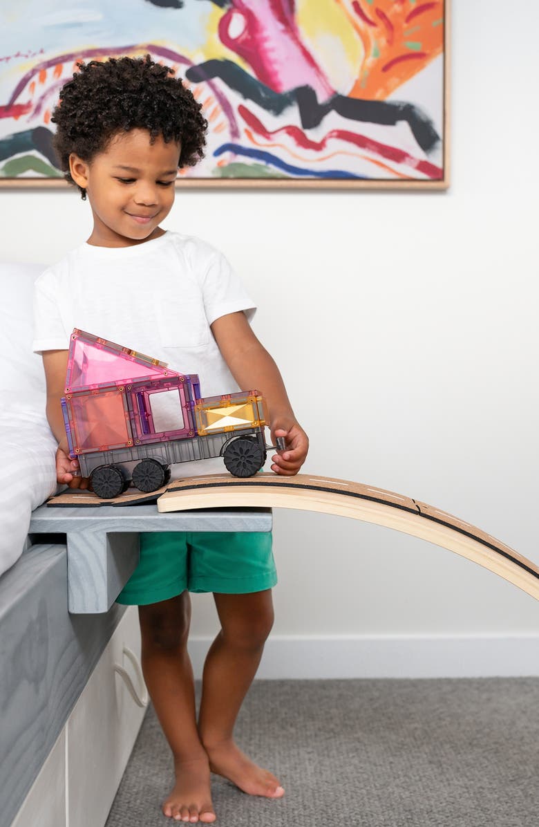 CONNETIX Kids' Pastel Magnetic Tiles 50-Piece Transport Pack, Alternate, color, Pastel