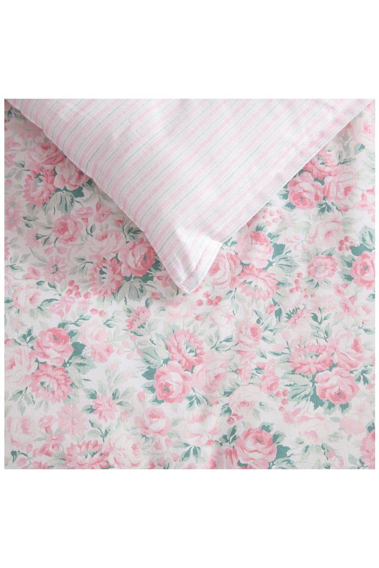 Ribbon Bouquet Comforter Set, Alternate, color, ROUGE PINK/ GREEN/ WHITE