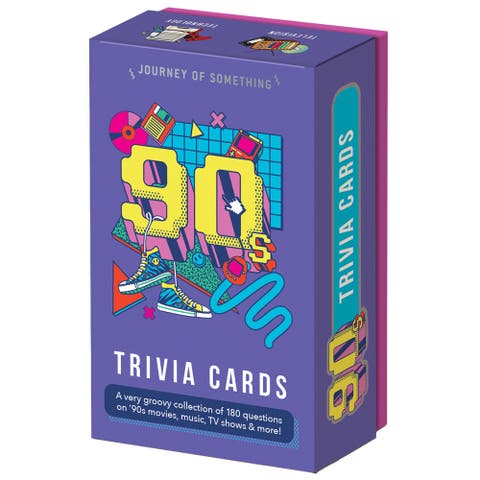 90
s Trivia Cards, Party Card Game, 180 Cool Questions