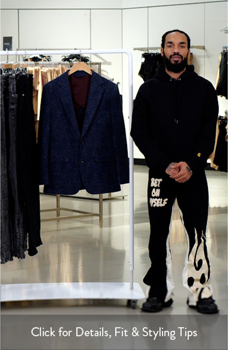 Butterfly Check Slub Cotton Blend Sport Coat, sales video thumbnail