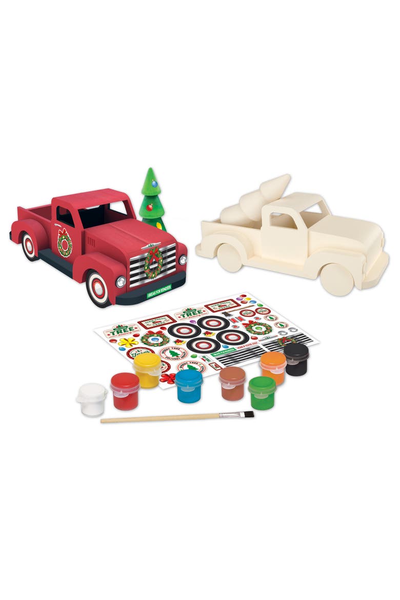 Holiday Truck Wood Paint Kit, Alternate, color, Multicolor