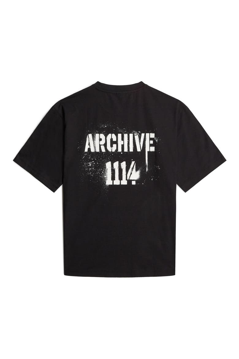 Sprayed 89 Boxy Organic Cotton Graphic T-Shirt, Alternate, color, DARK BLACK
