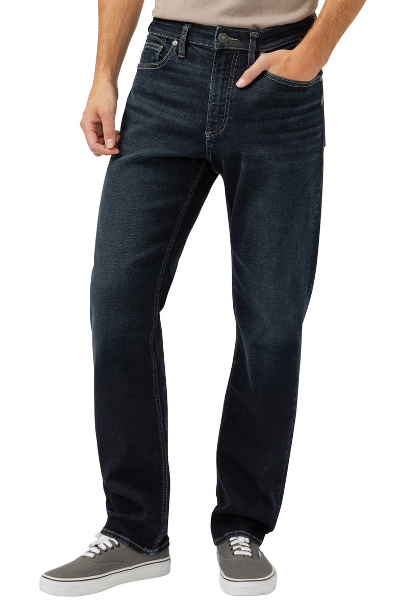 Silver Jeans Co. Machray Athletic Fit Straight Leg Jeans, Main, color, Indigo