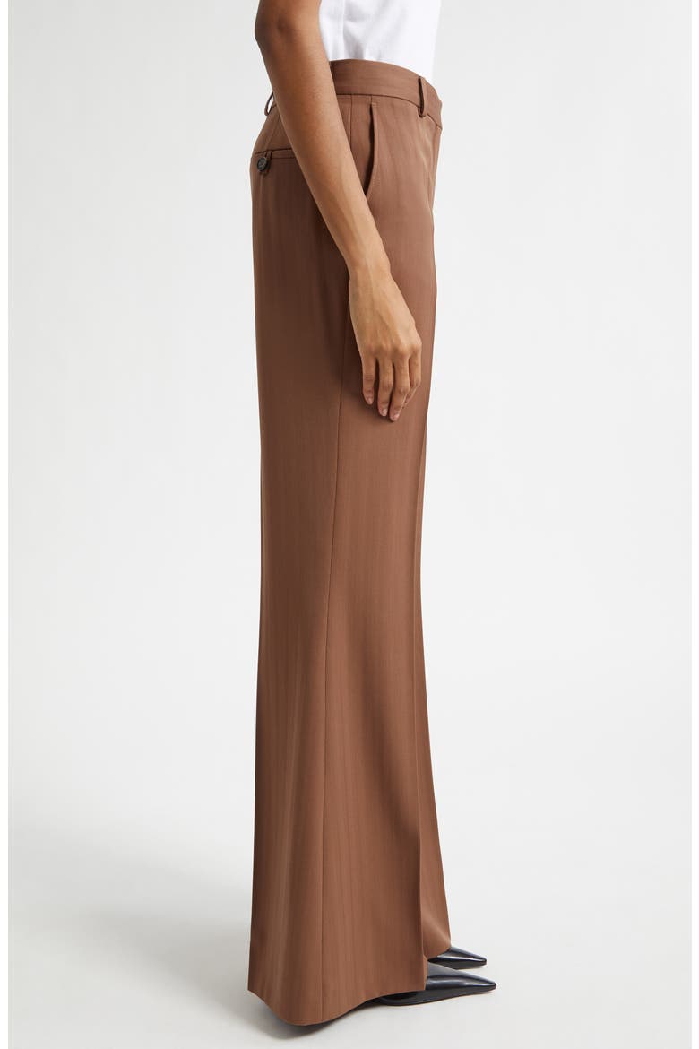 Stripe Wool Bootcut Trousers, Alternate, color, SIENNA