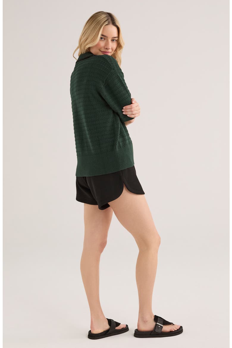 Guilia Texture Polo, Alternate, color, PINE GROVE