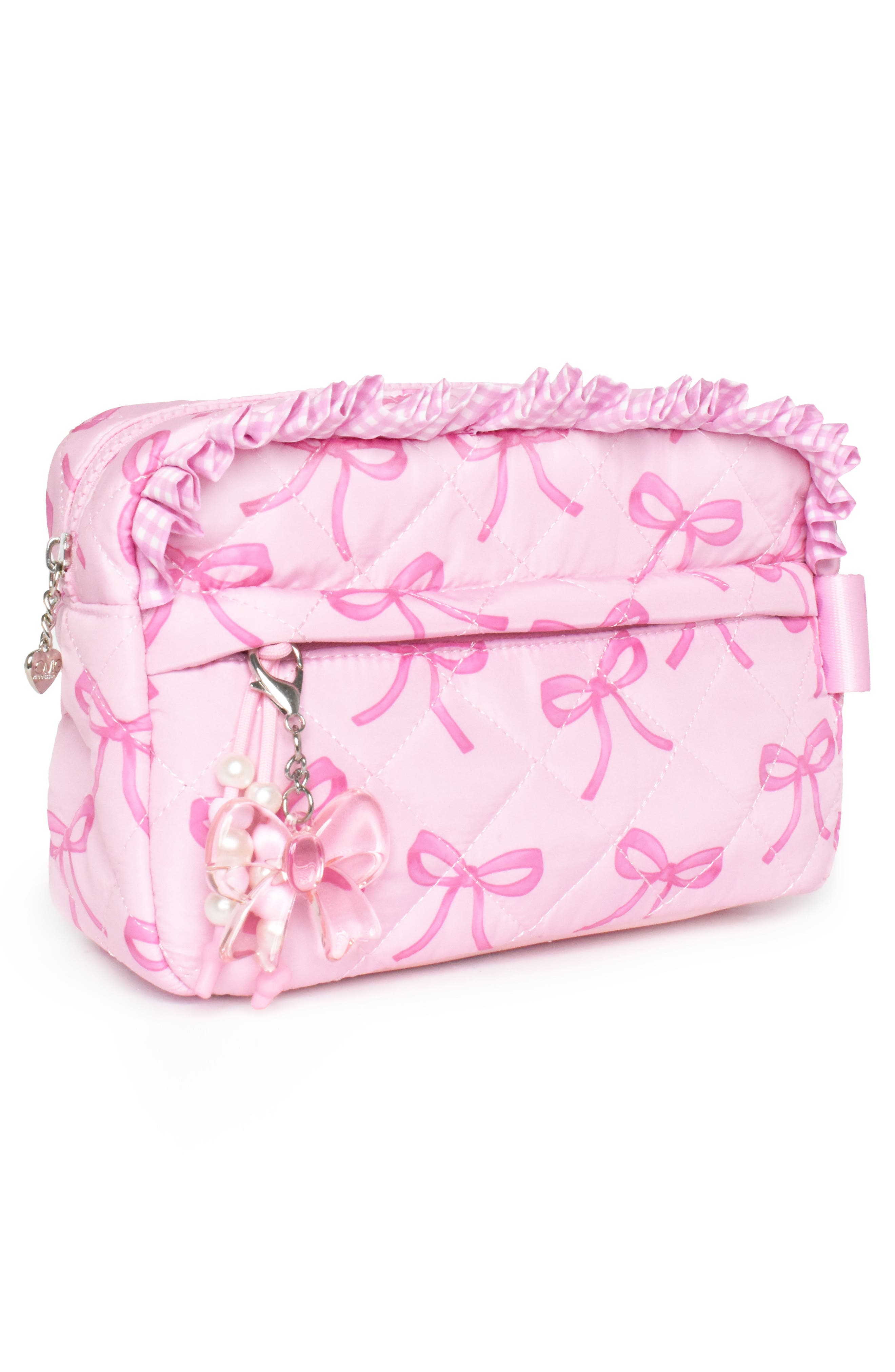 OMG Accessories Kids' Bow Quilt Pouch, Alternate, color, Lollipop