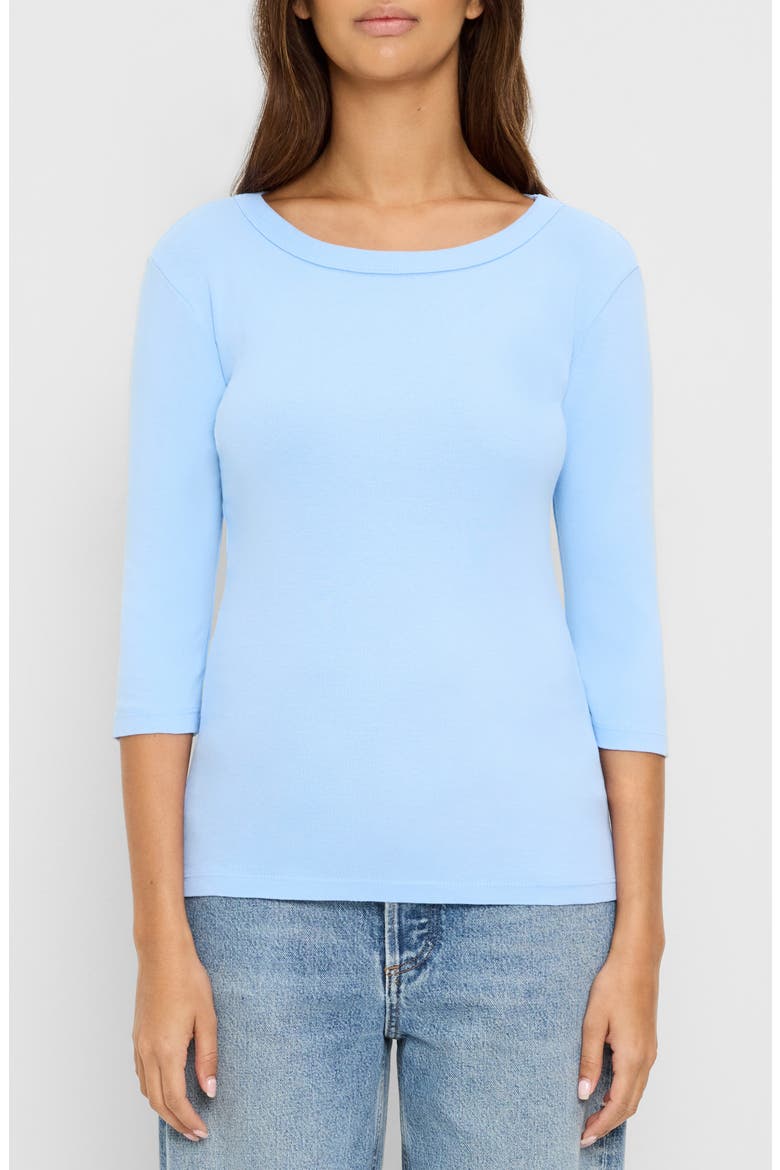 Basic Band Crewneck T-Shirt, Main, color, SKY