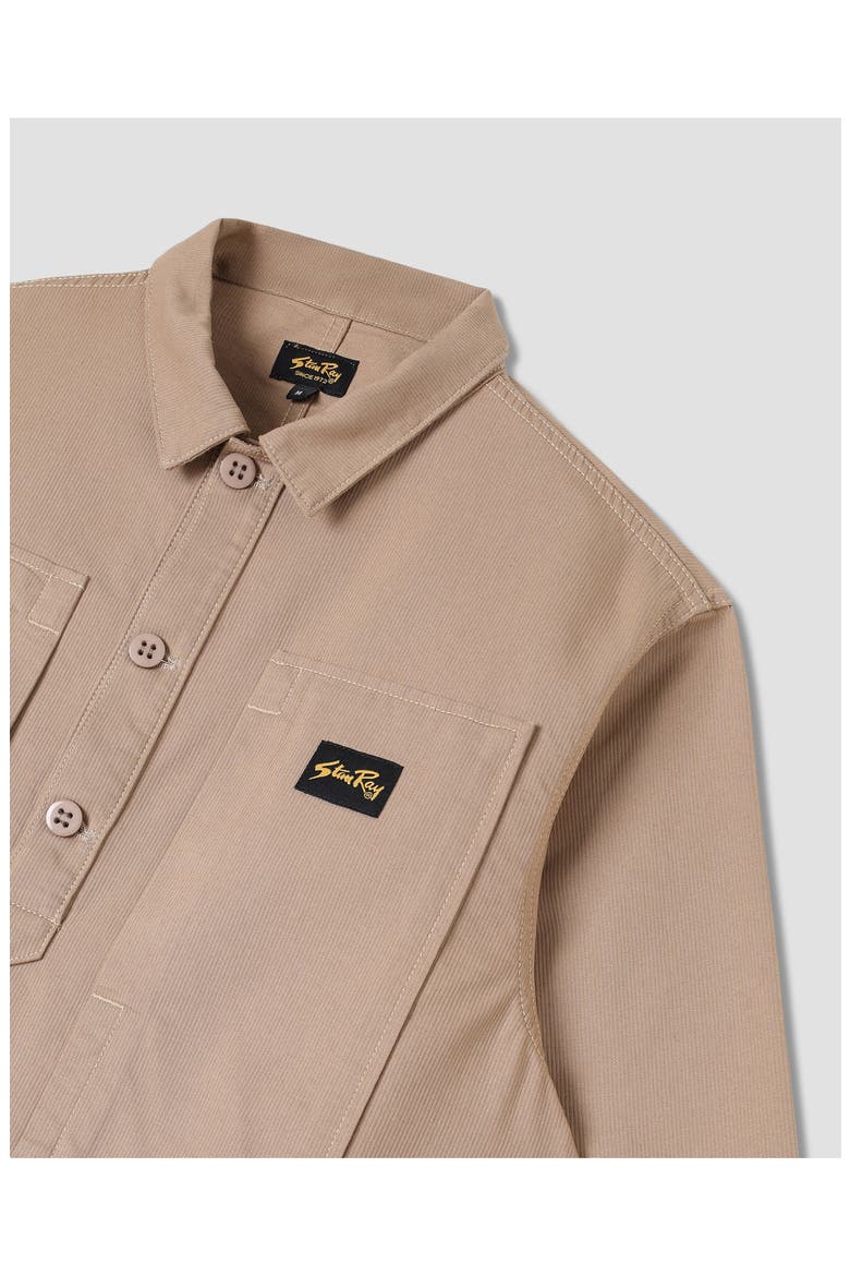Popover Cotton Painter Shirt, Alternate, color, KHAKI BEDFORD
