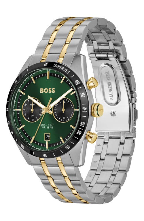 Hugo Boss Boss Tourmaster Chronograph Bracelet Watch, 41mm In Green